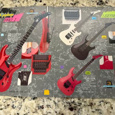 Epiphone Catalog Brochure 1989 Les Paul SG 635i 935i Pro II Howard Roberts fusion Sheraton T-310 Flying V image 4