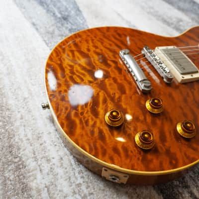 Orville by Gibson LPS-QM MIJ 1993 Terada Highest Grade Solid Quilt Maple Top w/ Gibson Case image 10