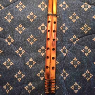 No Brand Arabic Mijwiz Double Folk Clarinet - Natural Cane and Bamboo (heat treated and polished with its own oils) 1990s - Natural Cane and Bamboo (heat treated and polished with its own oils) image 1