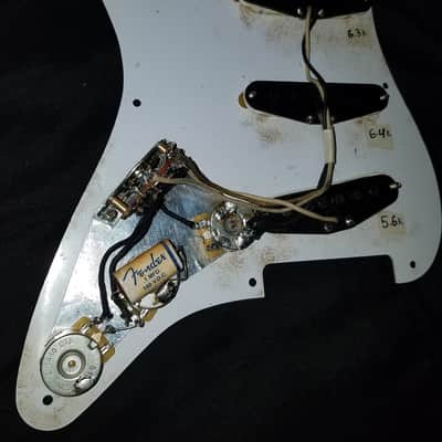 1956 Original Vintage Fender Stratocaster Pickups Set pre-CBS mid-50's w/Covers & Reissue Pickguard! image 3