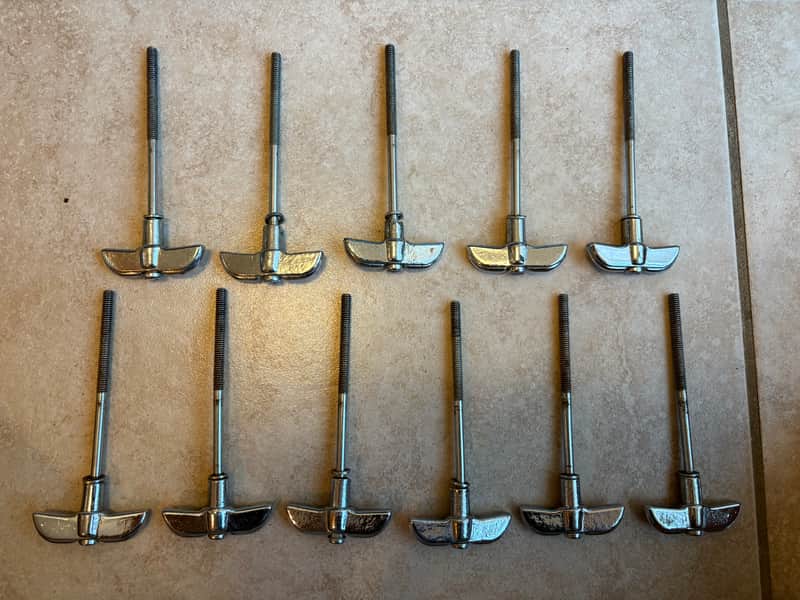 Rogers Bass Drum T-Rods (18) - 1970s image 1