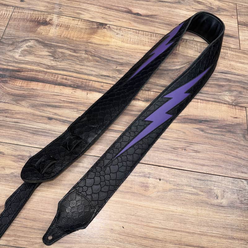 Carlino Purple lightening bolt strap 2026 - Black and purple image 1