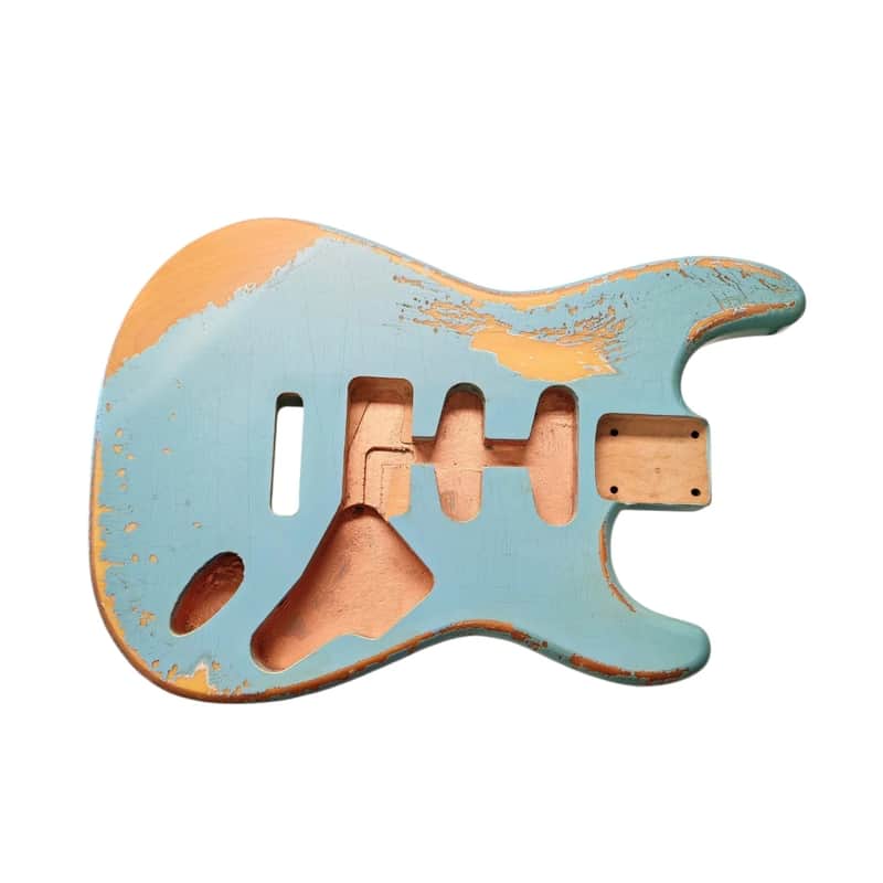 Heavy Relic NITRO Sonic Blue Gloss Alder Strat guitar body image 1