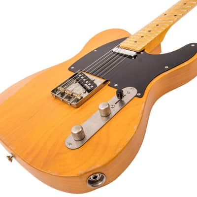 Vintage V52 ICON Electric Guitar - Distressed Butterscotch image 4