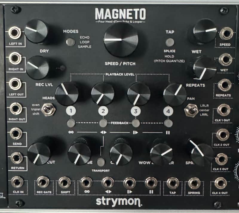 Strymon Magneto Four Head dTape Echo and Looper Eurorack Unit 2010s - Black image 1