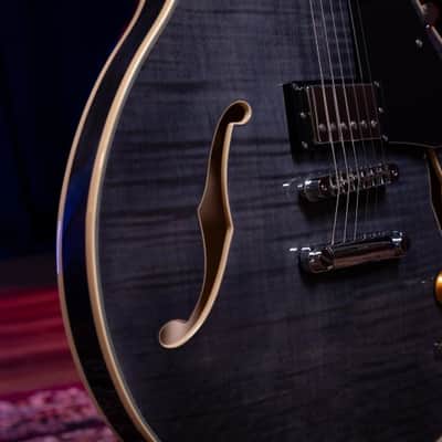 Washburn SH35TB Wing Series Semi Hollow Electric Guitar w/Gigbag, Trans Black image 15