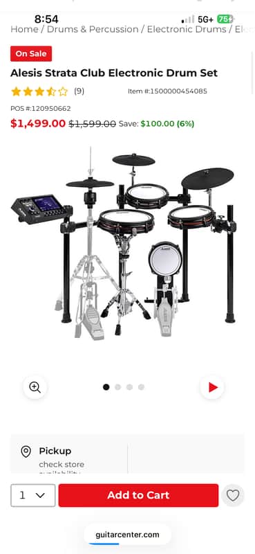 Alesis Strata Club Electronic Drum Kit 2026 - Present - Black image 1