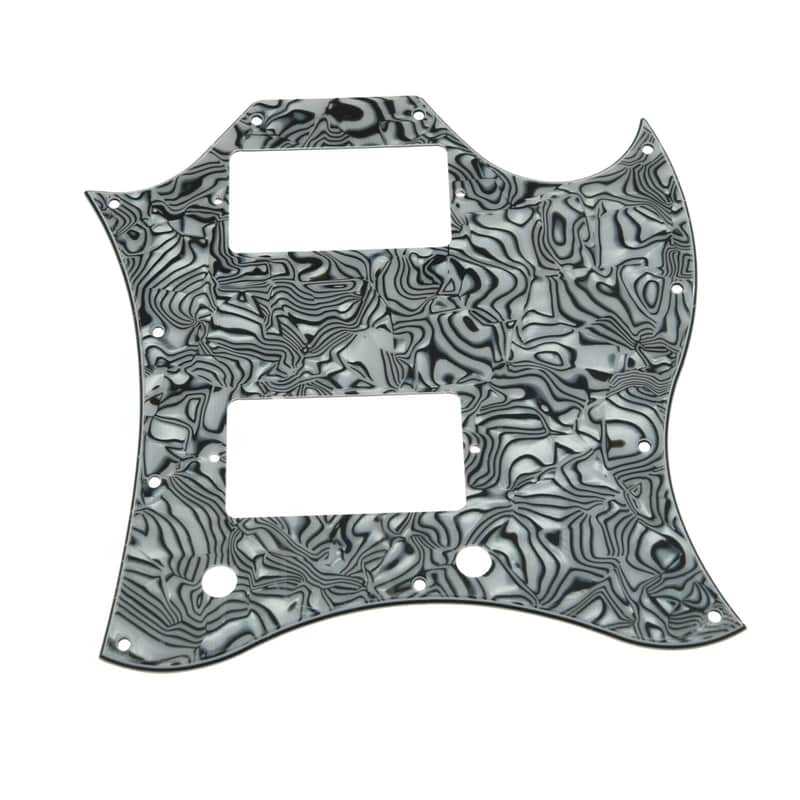 Gibson® SG Standard Full Face Batwing Pickguard - 4-Ply Black and White Shell image 1