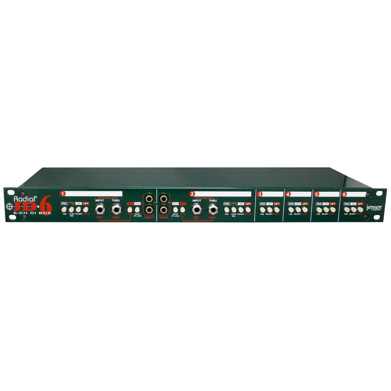 Radial JD6 6-Channel Rackmount Passive Direct Box image 1