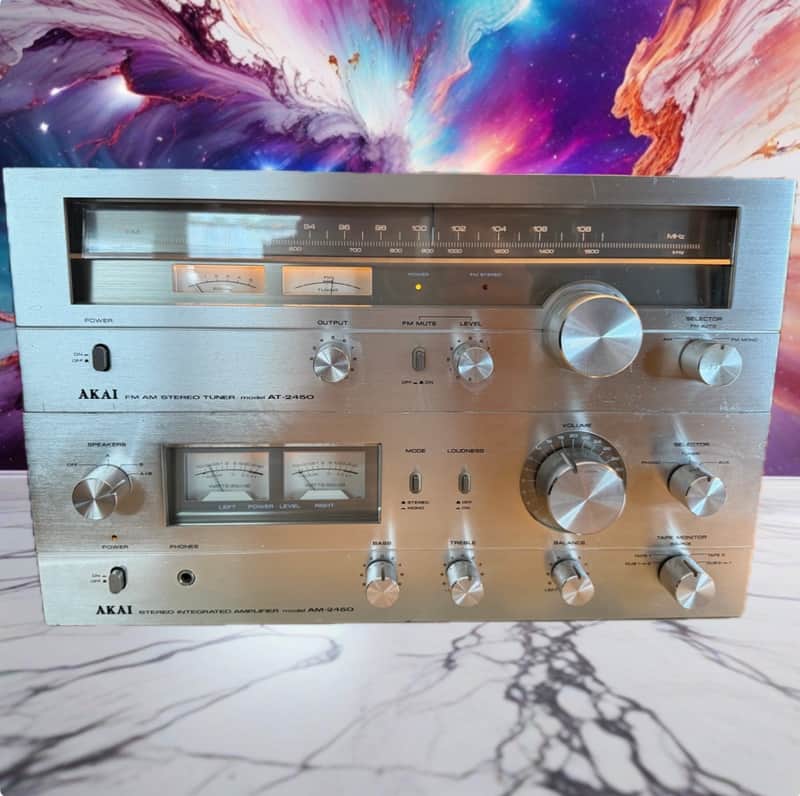 AKAI - AM-2450 Amplifier & AT-2450 Fully Serviced And Fully Operational Beauty🔥 image 1