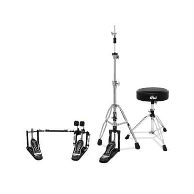 Drum Workshop 3000 Series 3-Piece Hardware Pack - Double Bass Drum Pedal, Throne, HH Stand