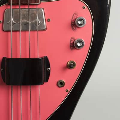 Wandre Etrurian II Solid Body Electric Bass Guitar (1965), molded plastic hard shell case. image 13