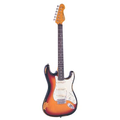 Vintage Icon Series V6 Distressed SSS - Sunset Sunburst image 2