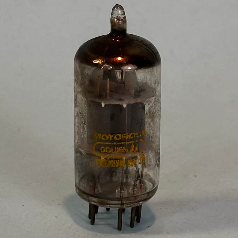 Vintage Amperex 9A8 PCF80 Made In Holland Gray Plate Halo Getter Tube! T530 image 1