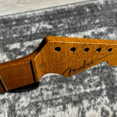 NEW Fender Licensed Allparts Flamed Quartersawn Roasted Maple Nitrocellulose Neck image 4