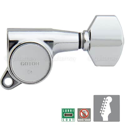 NEW Gotoh SG381-07 L6 Set 6 in line Tuners w/ screws Right Handed Tuning Keys Set- CHROME