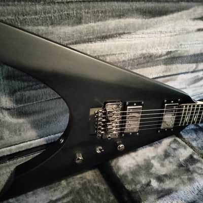 2021 Kramer Nite-V Plus (Floyd Rose)-Kramer OHSC-Jet Black Satin image 2