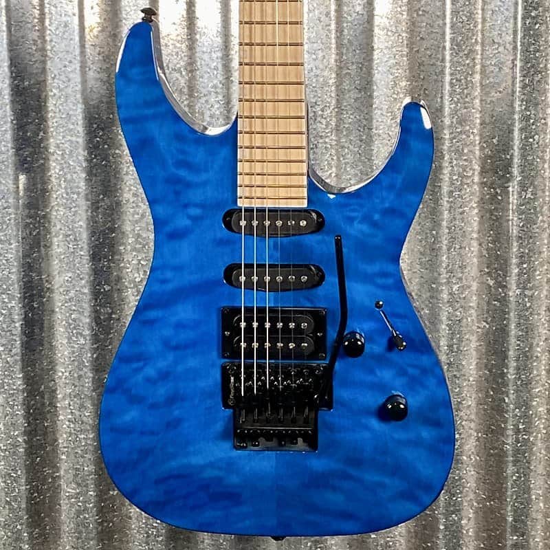ESP LTD MH-203QM See Thru Blue Quilt Top Guitar MH203QMSTB #0337 Used image 1