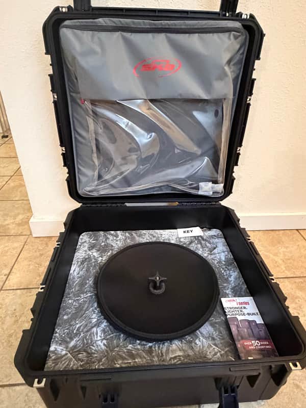 SKB 3i-2424-CF22 iSeries TSA Cymbal Flyer Case with Head Storage and Wheels 2020s - Black image 1
