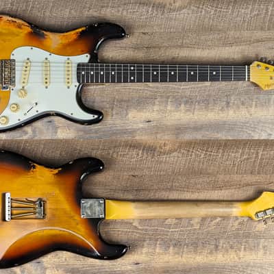 MyDream Stratocaster Custom Built - Heavy Relic Sunburst SRV image 1
