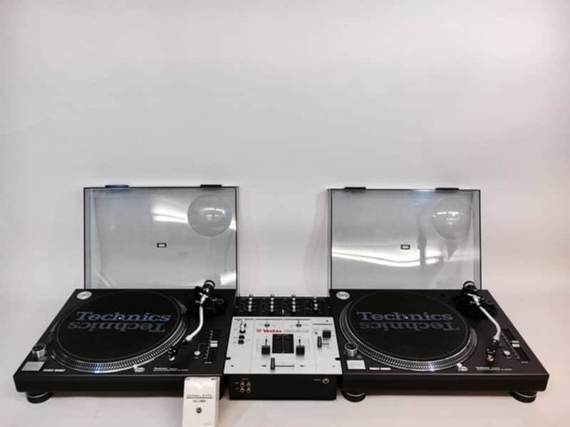 Technics SL-1200MK5 Black with Original Box, Vestax Mixer, Cartridge and Technics Spin Clock image 1