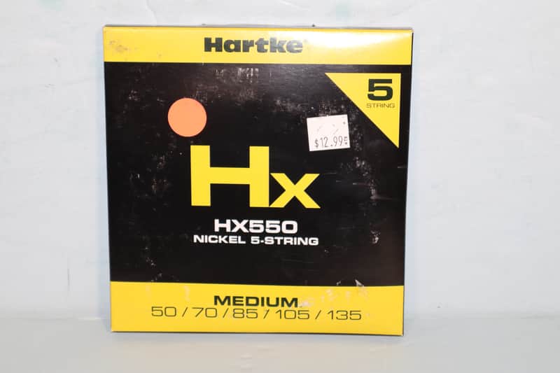 Hartke HX550 Nickel 5-string Electric Bass Strings Medium 50-70-85-105-135 new old stock image 1