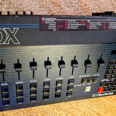 Oberheim DX 1982 — Fully Serviced, Electrongate MIDI & RAM Upgrade (No Battery Needed) - Blue with Wood Sides image 7