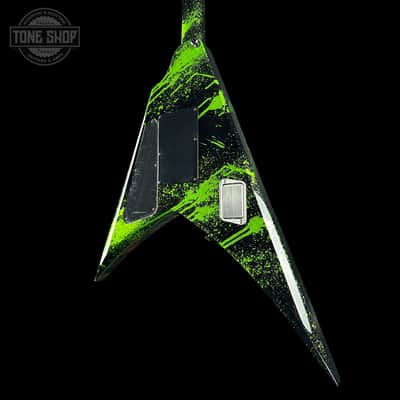 ESP USA V-II Alien Blood Splatter NTB Floyd Rose Black Hardware Fishman Fluence w/Case image 10
