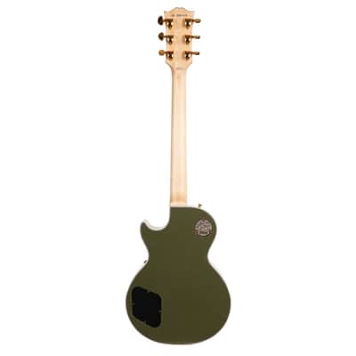 Gibson Custom Shop Les Paul Custom Made 2 Measure Olive Drab Maple Neck Murphy Lab Light Aged image 3