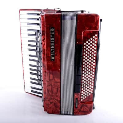 German Made Top Piano Accordion Weltmeister Serino - 120 bass, 16 registers (11 + 5 switches) + Shoulder Straps & Hard Case ~ LMMH - Video image 13