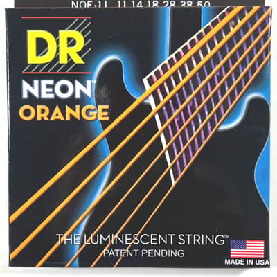 DR Strings Guitar Strings Electric Neon Orange 11-50 Heavy image 1