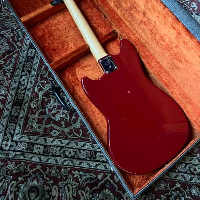 1966 Fender Mustang Guitar Dakota Red All Original image 3
