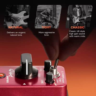 Donner Morpher Distortion Effects Pedal 3 Modes Natural Tight Classic 80s Metal (US Stock) image 3