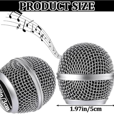 Microphone Head Replace Microphone Cover Microphone Windscreen Microphone Pop Filter Microphone Ball Head Mesh with Inner Foam Microphone image 2