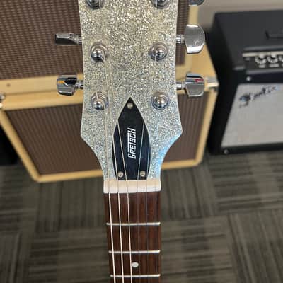 Gretsch Electromatic Silver Sparkle Jet Semi-Hollow Electric Guitar image 3