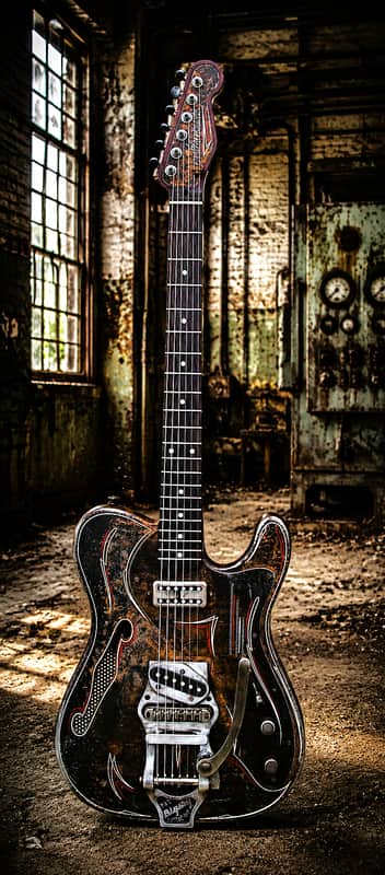 James Trussart Steelcaster with Bigsby 2016 - Rusted metal image 1