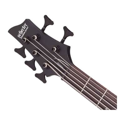 Schecter Stiletto Stealth-5 5-String Bass Guitar - Satin Black image 4
