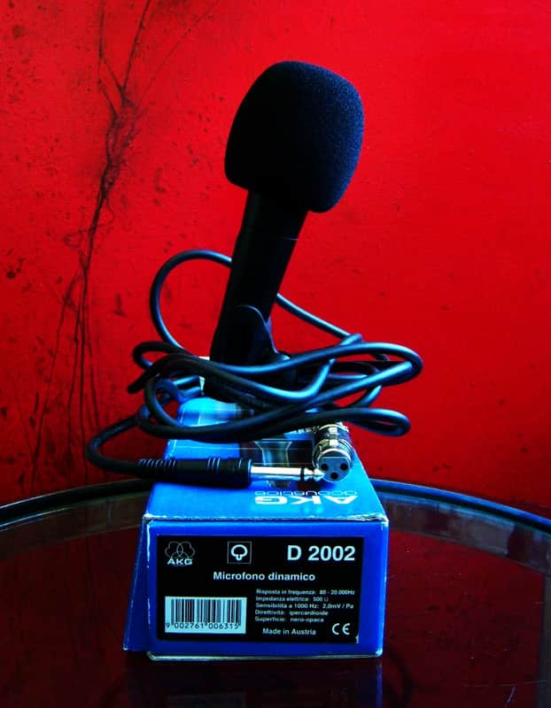 Vintage 1990's AKG D2002 dynamic hyper cardioid microphone Low Z w accessories image 1