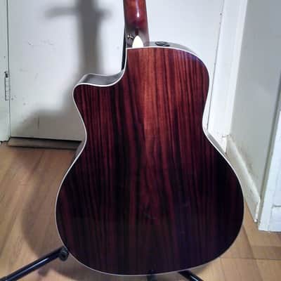 acoustic guitar hofner grand auditorium ha-ga07 electric/cutaway with hs case image 2
