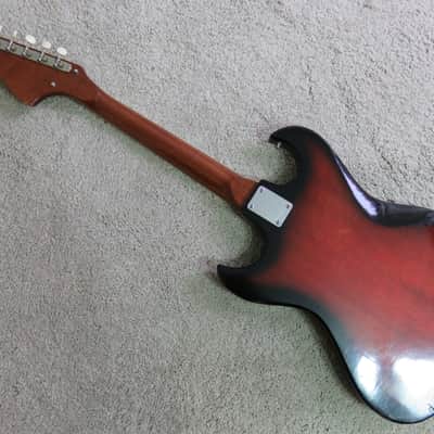 Vintage 1960s Kawai Teisco Electric Guitar Japan Hound Dog Taylor Reburst image 8