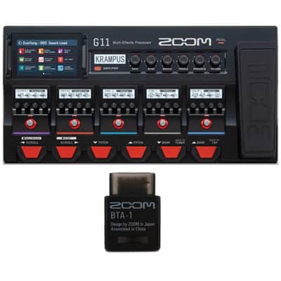 Zoom G11 Multi-Effects Processor for Electric Guitar + ZOOM BTA-1 Bluetooth Adaptor For ARQ AR-48, L-20, H3-VR & F6 image 1