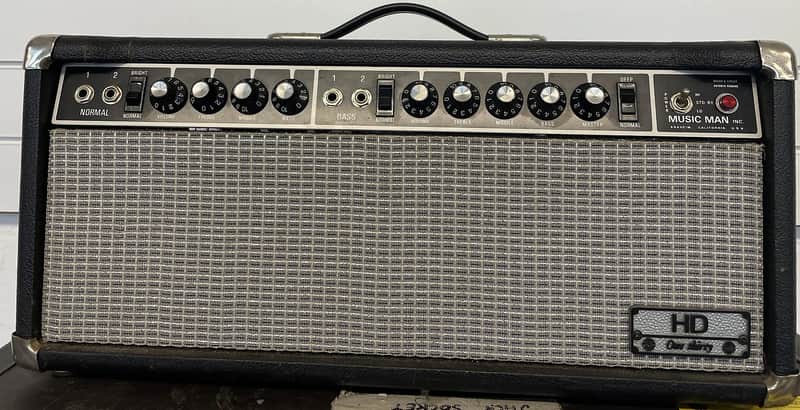 Music Man D130 Head ex 10CC Strawberry Studios HD130 Head ex 10CC Strawberry Studios 1977 - Silver Grill image 1