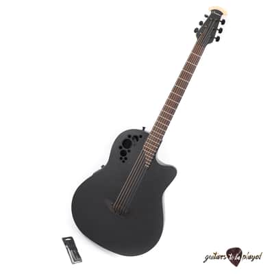 Ovation DS778TX Elite TX Mid Depth D-Scale Acoustic/Electric Guitar - Black image 1