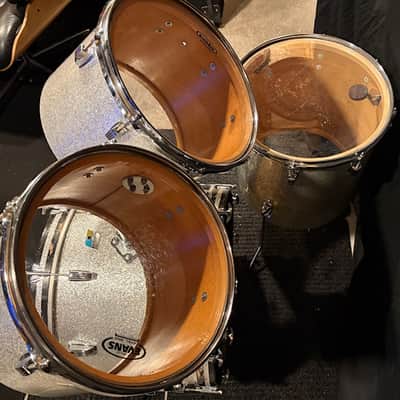 Ludwig Concert Tom Set early 70's - Silver Sparkle Clear Maple interiors image 4