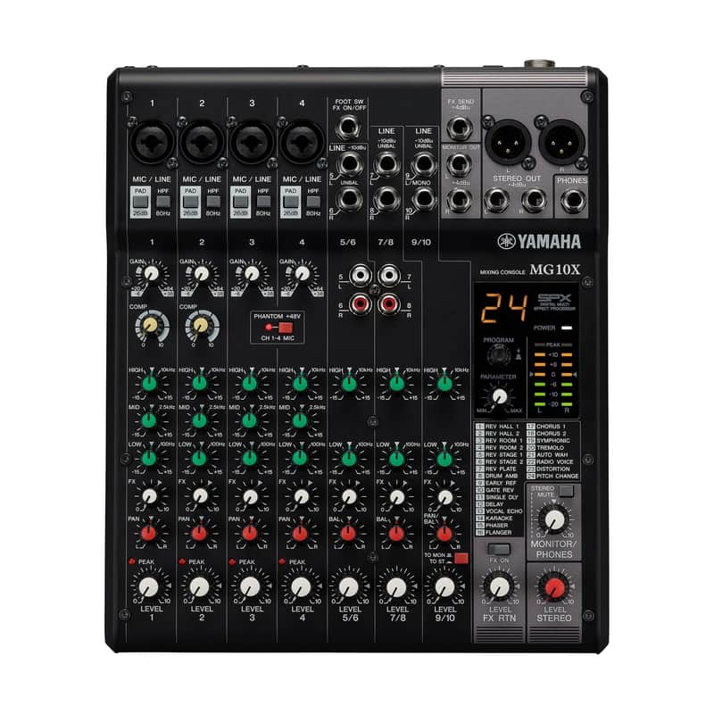 Yamaha MG10X CV 10-Input Stereo Analog Mixer Console with Effects image 1