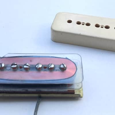 1968-72 Gibson P-90 Soapbar Guitar Pickup Clear Bobbin & Cream Cover 8.3k Ohms image 4