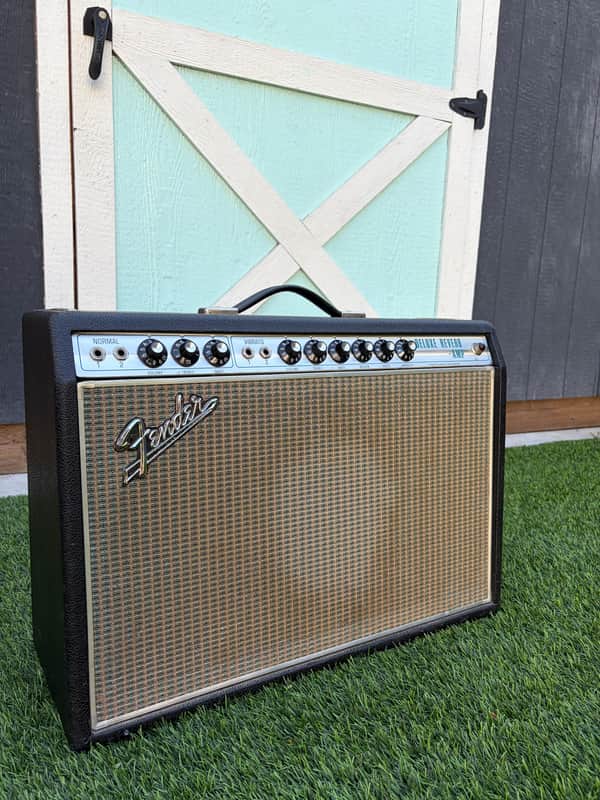 Fender Deluxe Reverb "Drip Edge" 2-Channel 22-Watt 1x12" Guitar Combo 1968 - 1969 - Silverface image 1