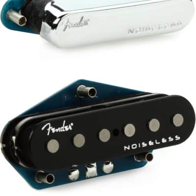Fender Ultra Noiseless Vintage Telecaster Pickup Set - Black/Chrome image 1