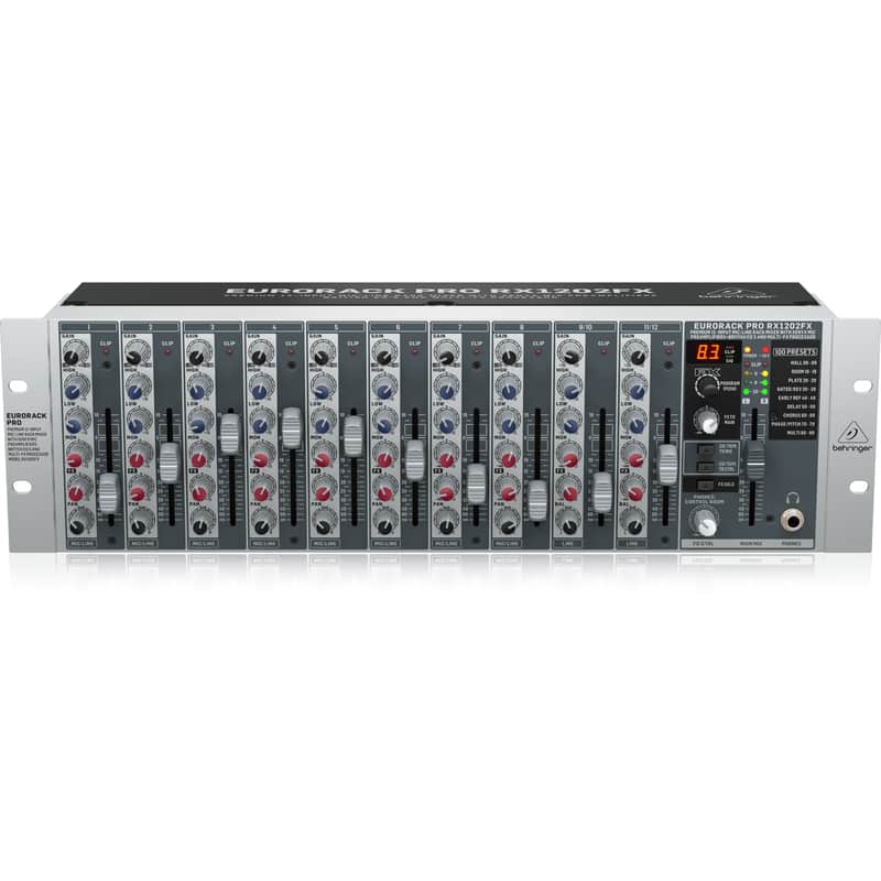 Behringer Eurorack Pro RX1202FX V2 Rackmount Mixer with Effects image 1