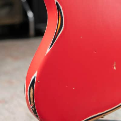 Nash JM-63 Electric Guitar - Fiesta Red over 3-Tone Burst with Hardshell Case image 11